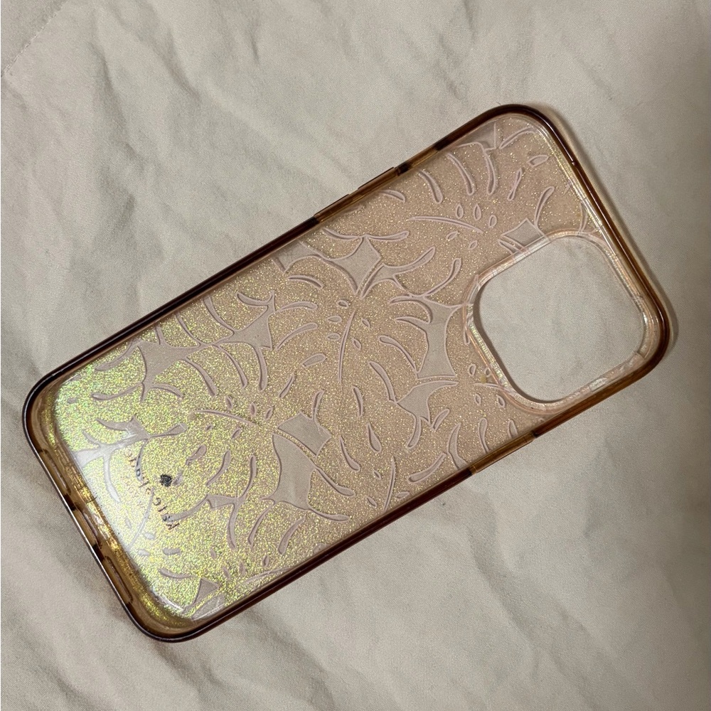 kate spade Glitter Leaf Phone Case